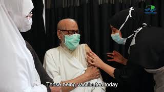 Covid-19 vaccination clinic at East London Mosque, Tower Hamlets