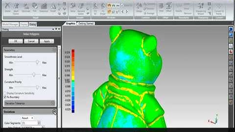 Geomagic Studio - Curvature Sensitive Smoothing (low res)