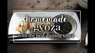 Homemade Gyoza with the Best Dipping Sauce Ever!