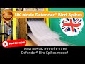 How are defender bird spikes made  uk manufactured bird spikes jones  son pest control supplies