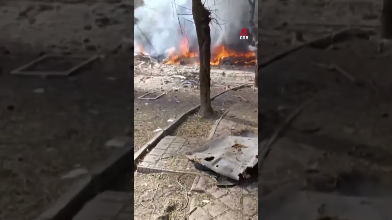 Blaze engulfs vehicles in Tehran after strikes