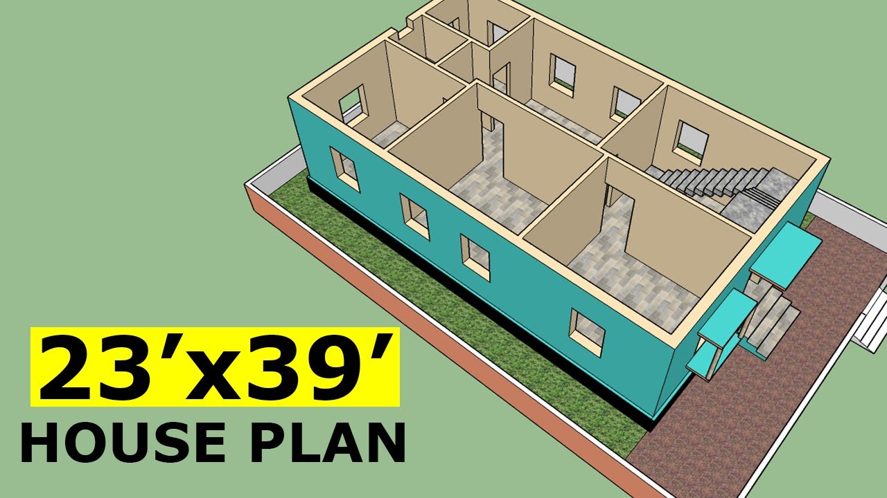 23x39 House Plans Design || 897 Sq. Ft. Home Plan Design || - YouTube