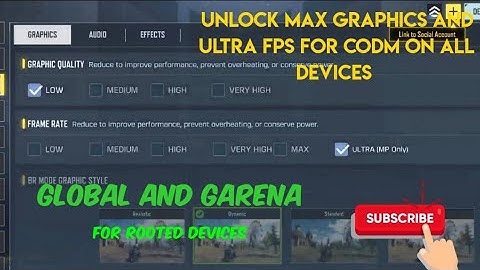 Unlock Max Graphics and Ultra Fps in Codm for All Devices | No ban | Rooted Devices | No virtual
