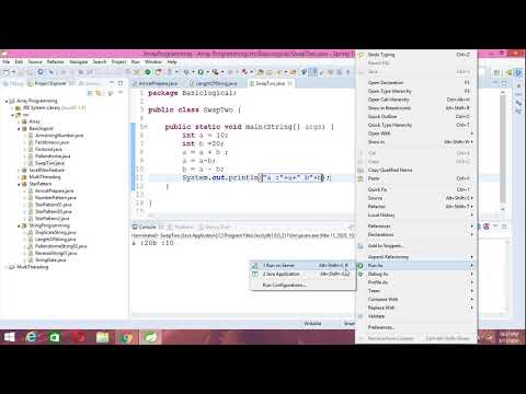 Swap Two Number Without Third Varriable