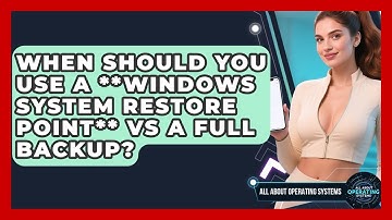When Should You Use A **Windows System Restore Point** Vs A Full Backup?