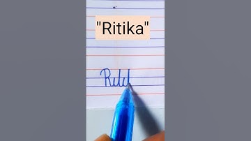 "Ritika" names in cursive handwriting #cursive #art #calligraphy #names #learn #shorts #share