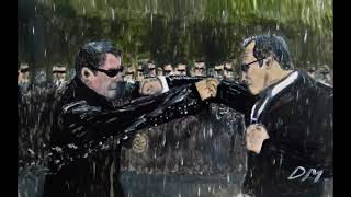 Thunderstorm ASMR to help with relaxing/ studying/ sleeping - looped animation of my Matrix painting