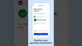 Setting up direct deposit in the U.S. Bank Mobile App
