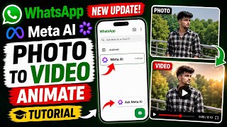 WhatsApp Meta AI Photo to Video 😱 | Just Type "Animate" and Create AI Videos! (New Update) screenshot 3