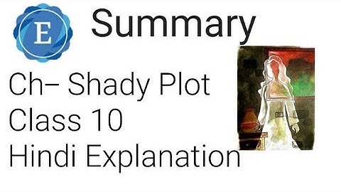 A Shady Plot Class 10 Summary in Hindi | Ncert | CBSE | English World