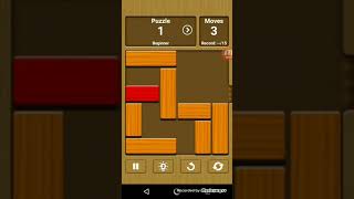 Unblock me puzzle Level 1-8 gameplay solution