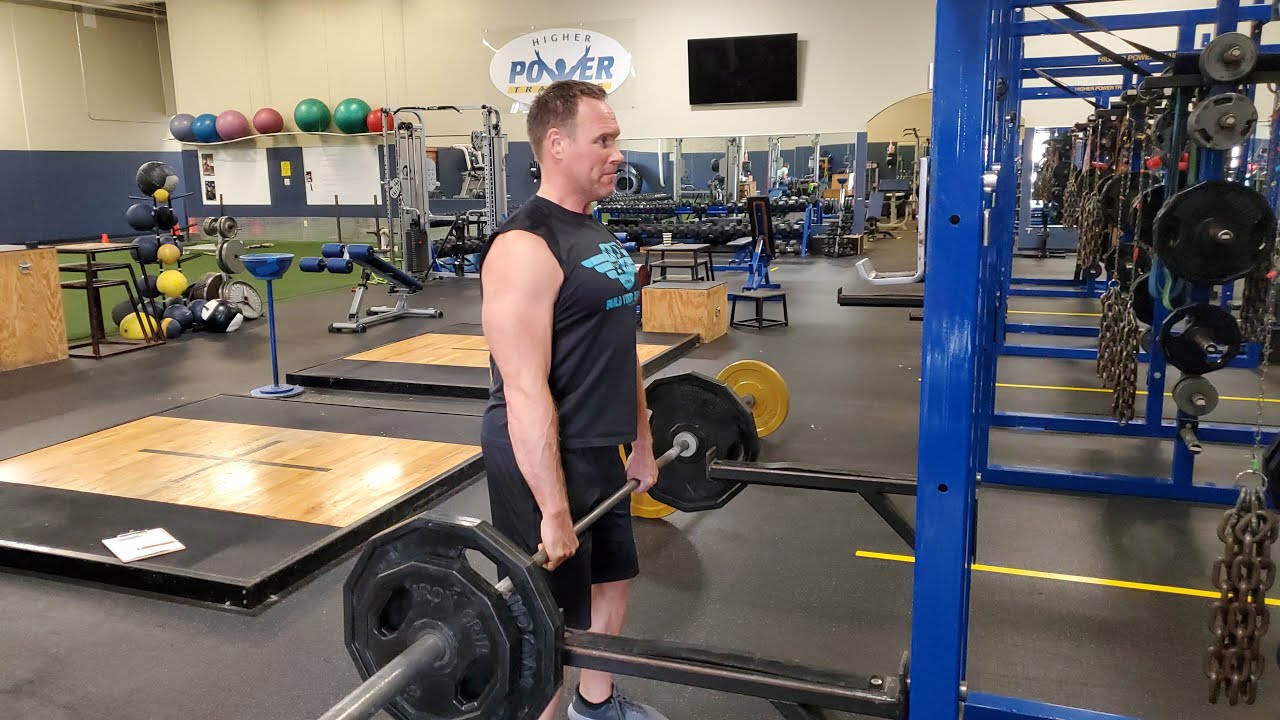 Shrug barbell clean grip (drop set optional) YouTube