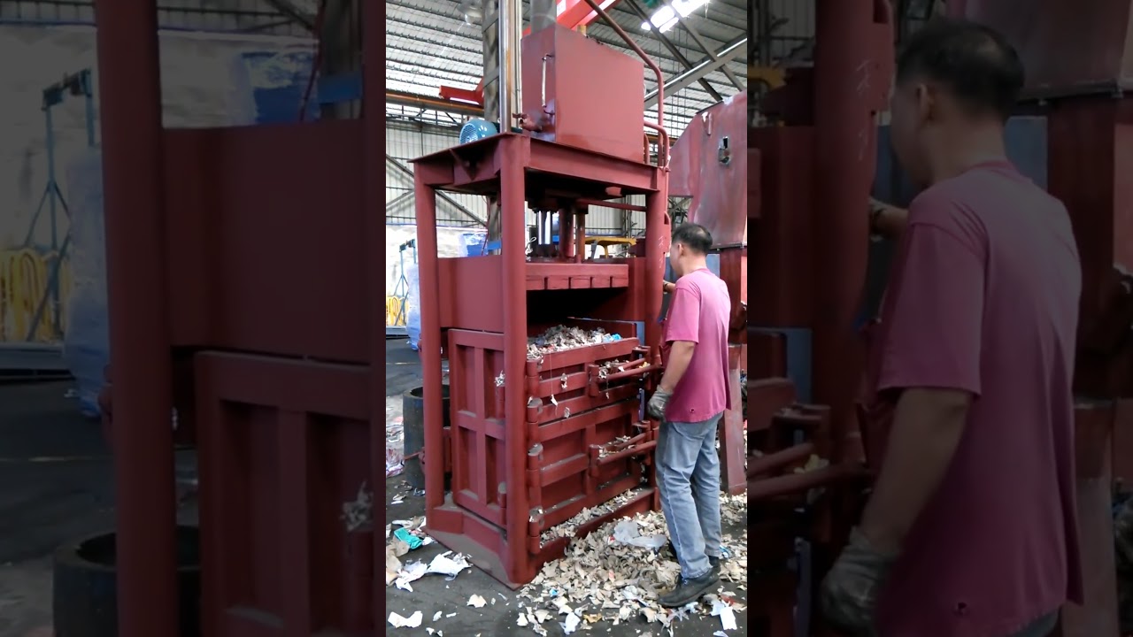 30T Vertical Hydraulic Baling Machine Baler   Recycling Machine 