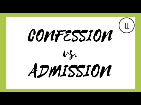 Difference between Confession and Admission