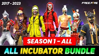 ALL INCUBATOR IN FREE FIRE || FREE FIRE ALL INCUBATOR || ALL INCUBATOR BUNDLE IN FREE FIRE