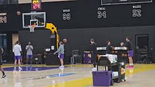 Luka Doncic (hamstring injury) shooing shots in todays post practice and he is very close to return