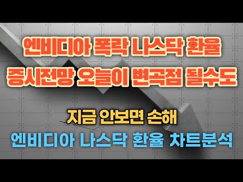 엔비디아 폭락 나스닥 환율 증시전망 오늘이 변곡점 될수도 엔비디아 나스닥 환율 차트분석 