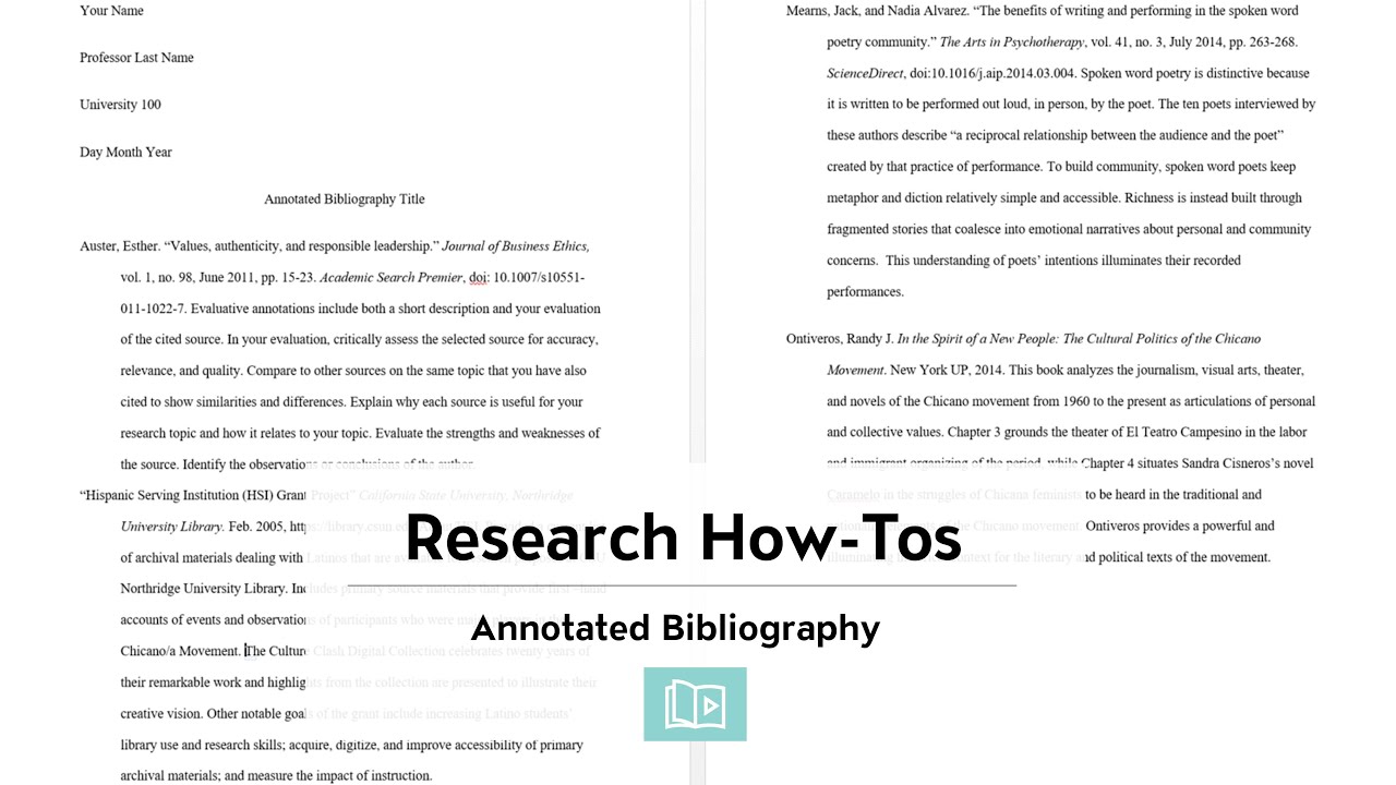 annotated bibliography meaning in research