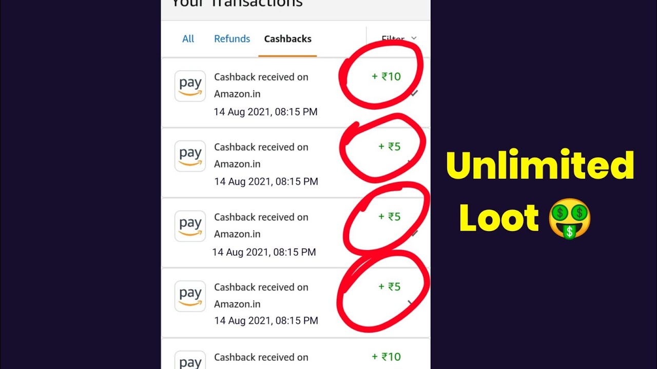 amazon unlimited cashback bug 🤑🤑 