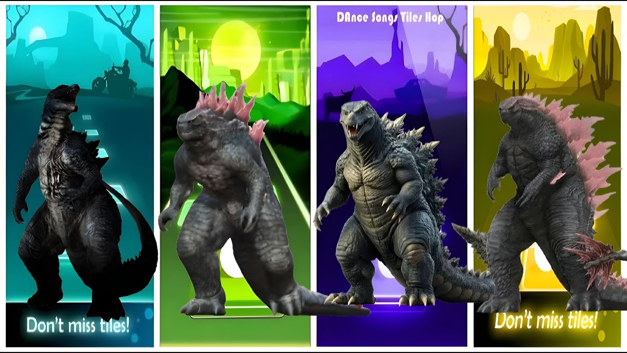 Monster Godzilla 👑 Tiles Hop Dance Song | Don’t Miss Tiles!