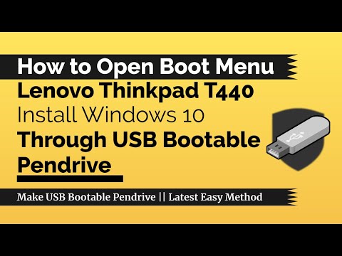 Lenovo Thinkpad T440 Series || Install Windows 10 Through Bootable USB Drive || Latest 2020 ||