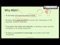 MBA 101 - Why MBA? - Why Do You Really Need an MBA? - Best MBA Lectures for Beginners (#002)