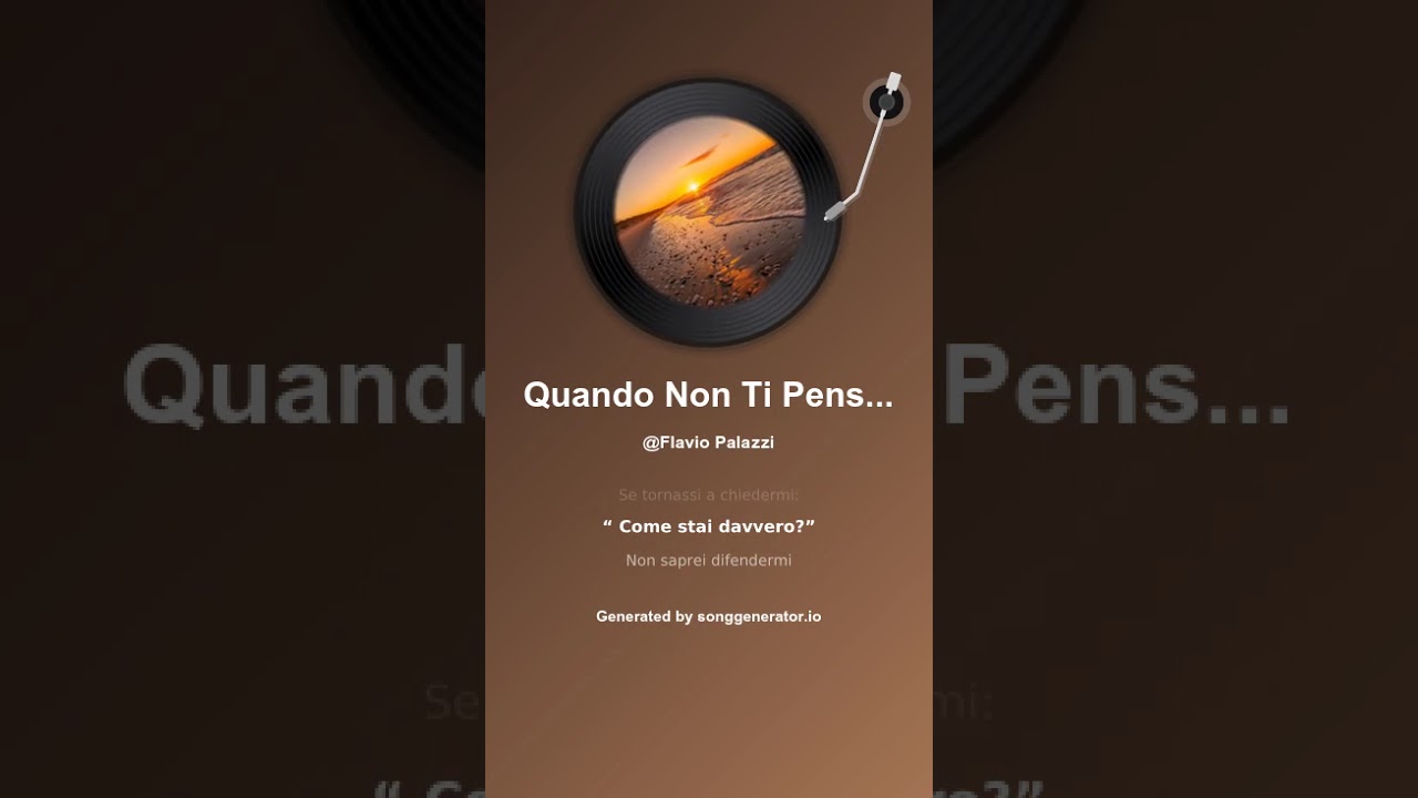 Quando Non Ti Penso (Live)