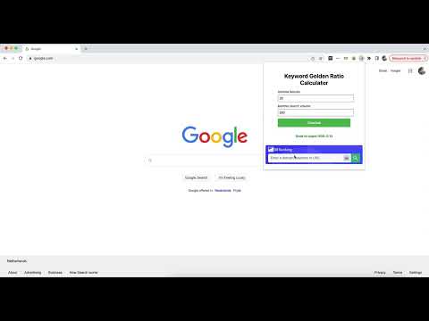 Keyword Golden Ratio Calculator Tool video preview 2