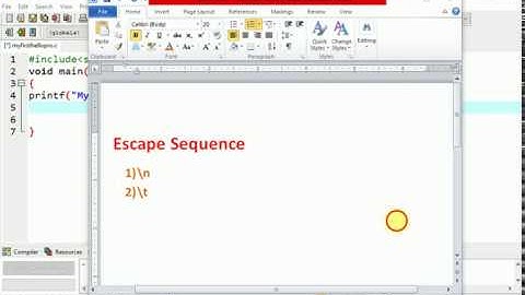 what is the use of escape sequence in c?