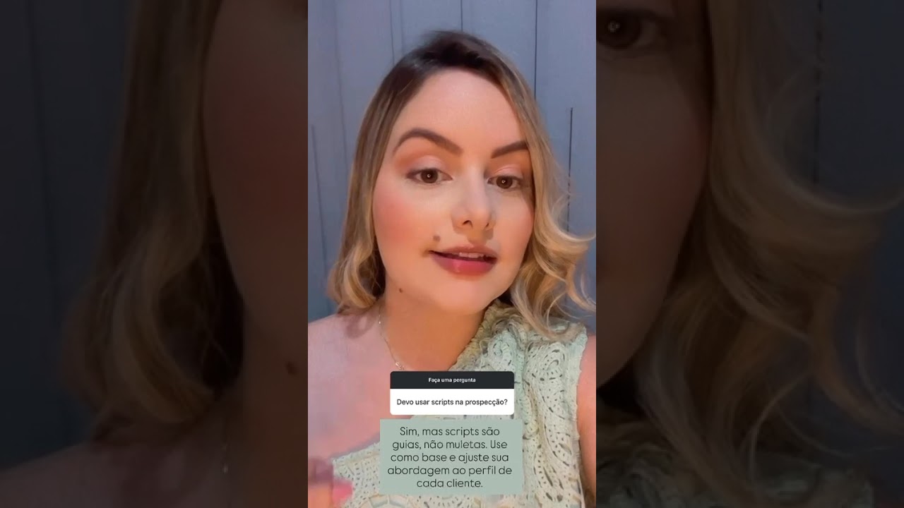 Script é guia, não leitura obrigatória!Saiba como usar e vender mais. 