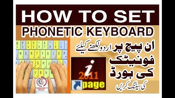 How to set Phonetic keyboard in Urdu Inpage | Creative Design - Ans Shahzad