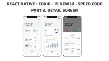React Native : Covid 19 UI  New UI - Part 2 :  Detail Screen - Speed Code