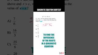 Best Shortcut for Quadratic Equations on the SAT and ACT