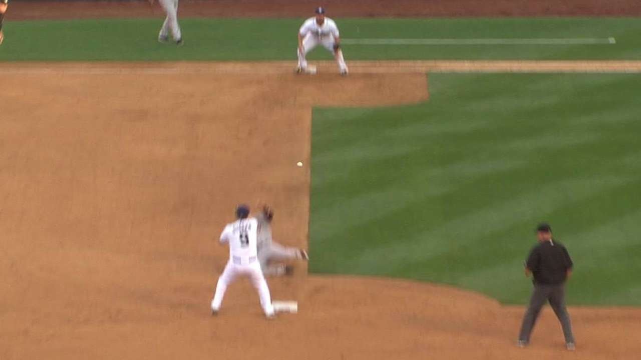 SF@SD: Kimbrel gets double-play ball to escape 9th