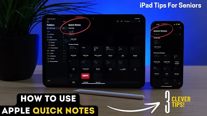 iPad Tips for Seniors:  How To Use Apple Quick Notes 2024