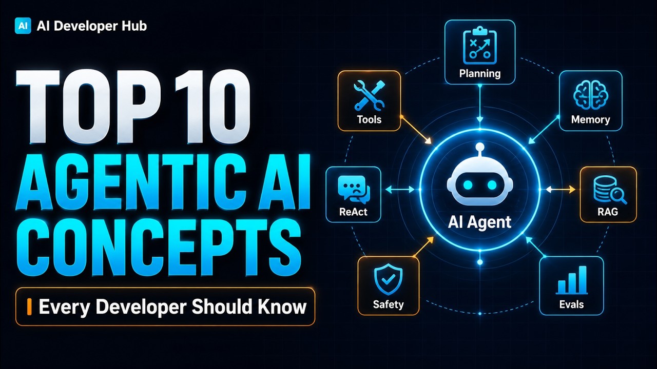 AI Agents Explained: 10 Concepts Every Developer Must Know  #aideveloperhub #aiagents #aiengineering