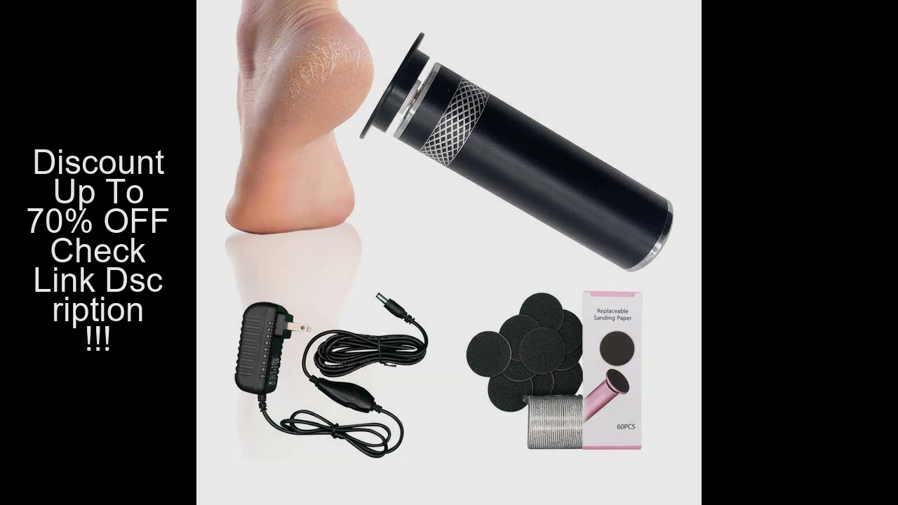 Electric Callus Remover with Speed Controller and 60pcs Replacement Sandpaper Disk for Men Women Dea