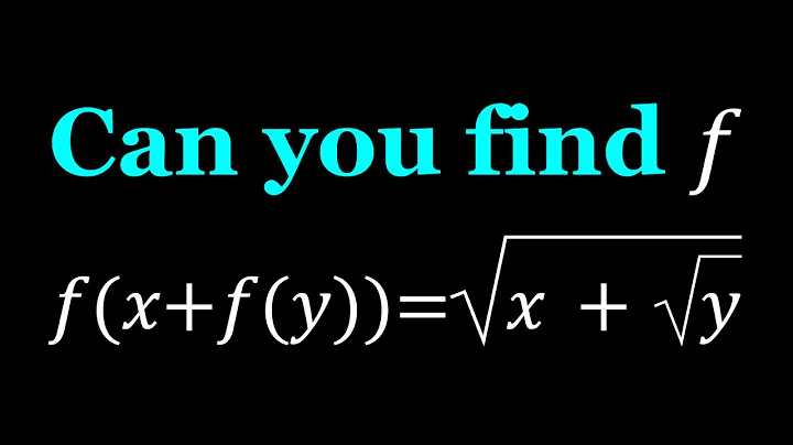 A Homemade Functional Equation | Bonus at the End