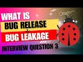 Bug Release and Bug Leakage in Software Testing | Software Quality Assurance Interview Questions