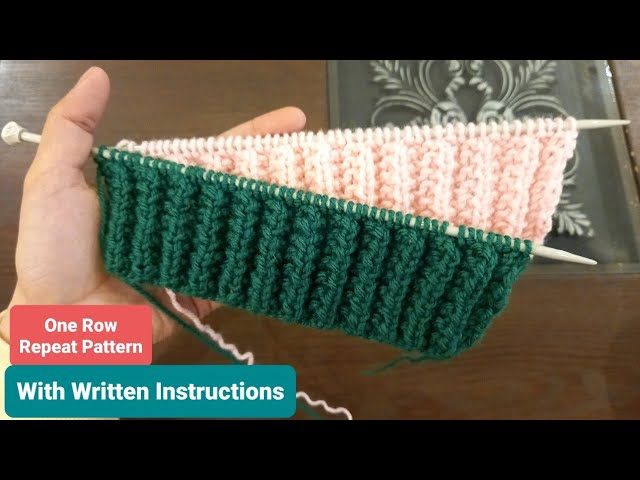New Easy Knitting Border Design | Simple 1 Row Repeat Border