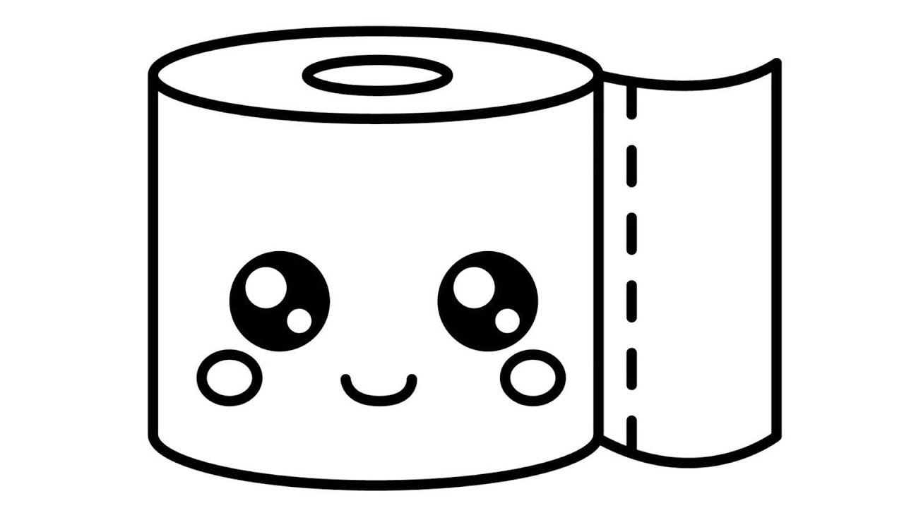 HOW TO DRAW CUTE TOILET PAPER EASILY AND QUICKLY LEARN HOW TO DRAW YouTube