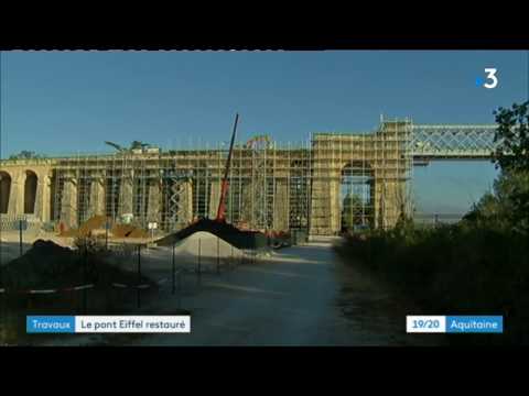 Gironde :  restauration du pont Eiffel de Cubzac