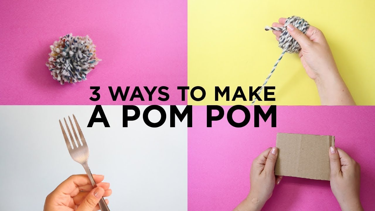 How to Make Yarn Pom Poms By Hand, Without a Pom Pom Maker