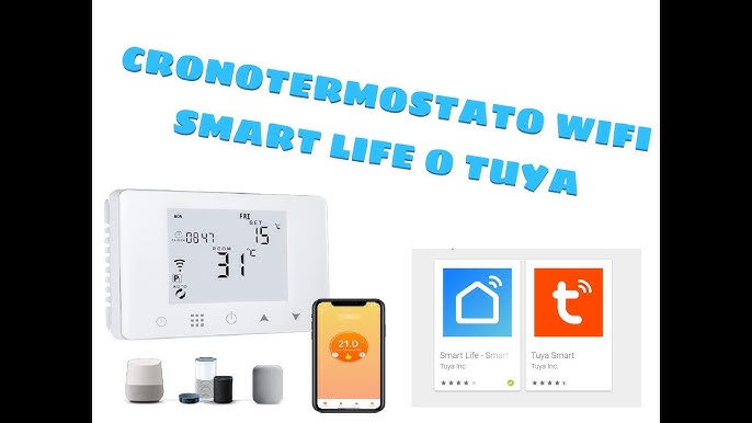 Termostato inteligente WiFi Tuya Smart. Conexiones cableadas y