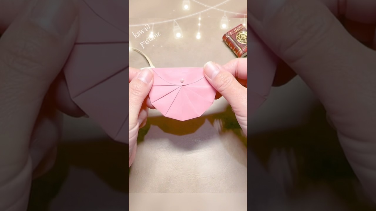 折り紙のまーるいバッグ 作り方は関連動画からみてね! #shorts #short #diy #handmade #papercraft #paper #origami #bag #оригами