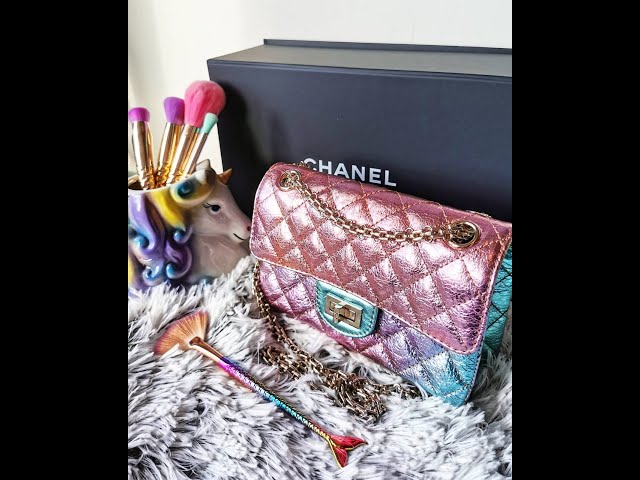 Chanel Reissue 2.55 Classic Double Flap Mini Rainbow in Leather with  Silver-tone - US