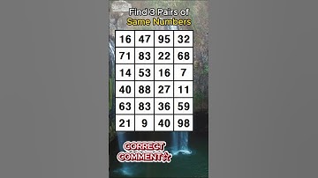 Find 3 pairs of identical numbers/STAY FOCUSED! /Dementia Prevention Quizzes/Tests.No.757