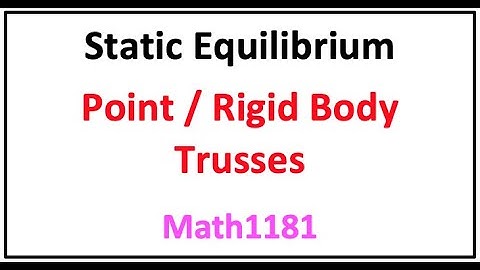 Math1181 | Unit 14 | Static Equilibrium | Part 1