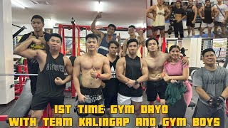 GYM DAYO + SOLID WORKOUT WITH TEAM KALINGAP AND GYM BOYS (KUYA DAVID INSPIRED?) 1ST EVER VLOG!!