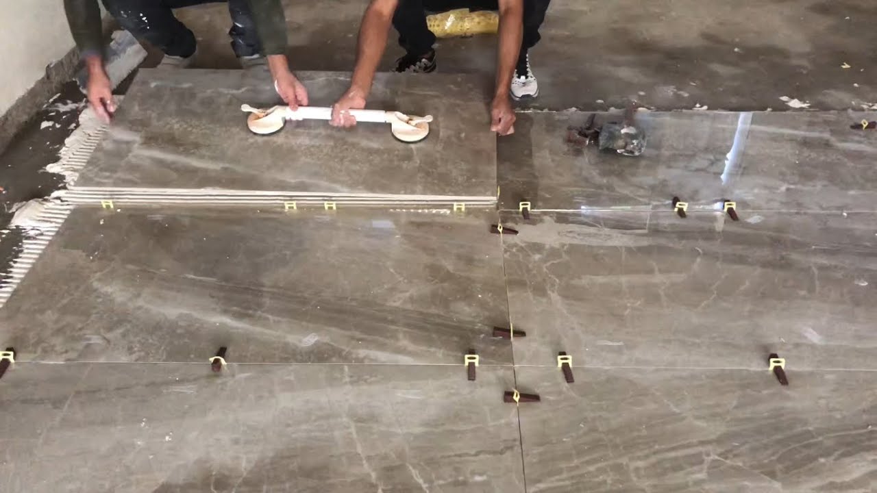 تركيب پرسلان رخامي  120m/60 مع طريقة أخد مقاساته (النتيجة النهائية 🤔)